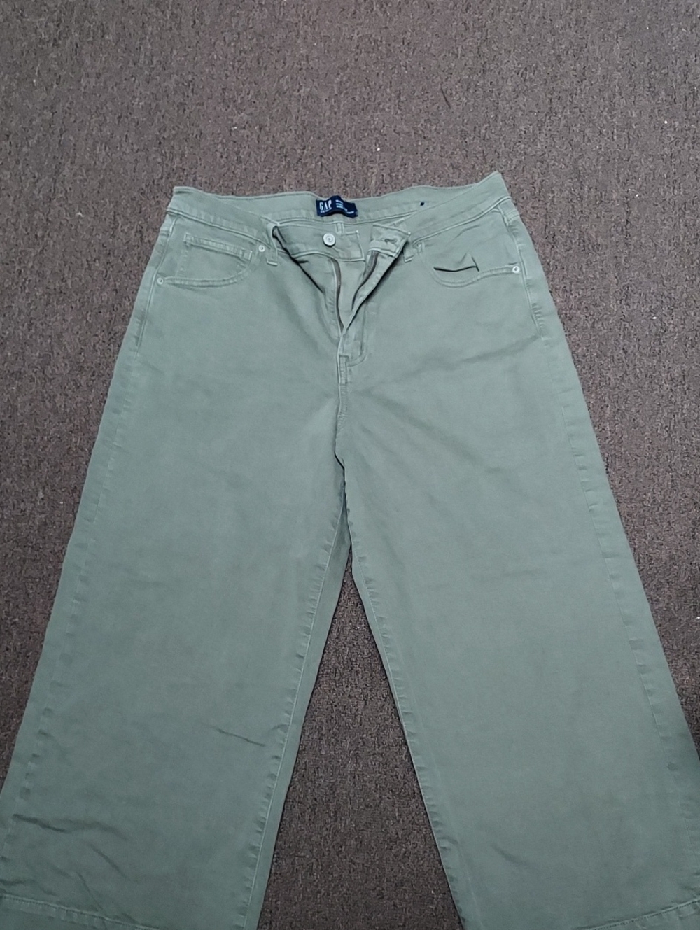 GAP Men's Sage Green Relaxed Wide-Leg Jeans